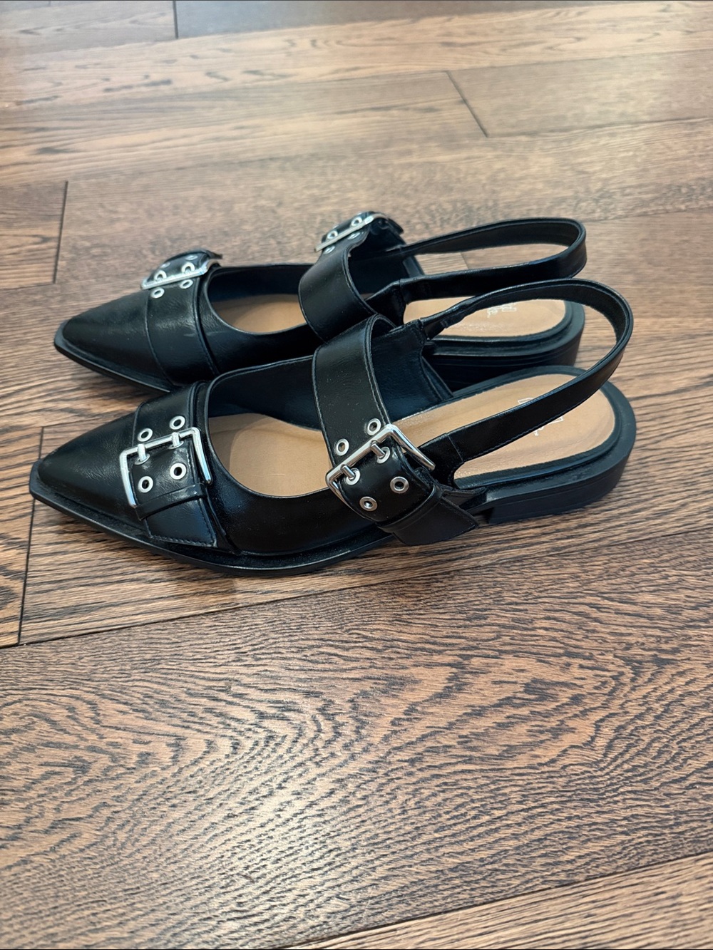 Sling back flats with buckles - Picture 2 of 5